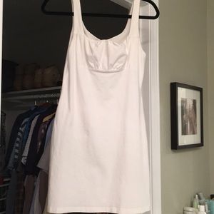 White bra top dress